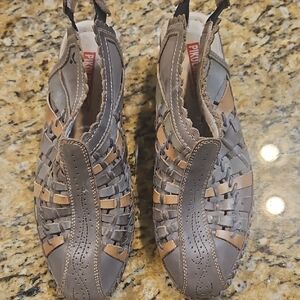 PIKOLINOS Women's Brown and Tan Leather Sandals Size 38. Pretty